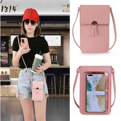 China New Summer Unique Women Outdoor Pocket Wallet Cross - Body Bag Mobile Phone Screen Heart Shaped Touch Daily for sale