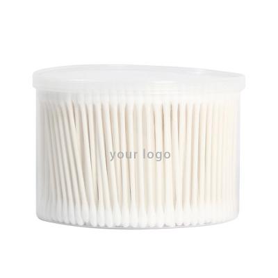 China 2021 New SHARUAN Personality Manufacturer Sells Boxed Wooden Stick Cotton Clean Swabs Disposable White Cotton Swabs To Clean Custom Models for sale