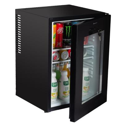 China No-noise 40L Thermoelectric Glass Door Refrigerator, Electronic Mini Bar, Heat Pipe Hotel Fridge for sale