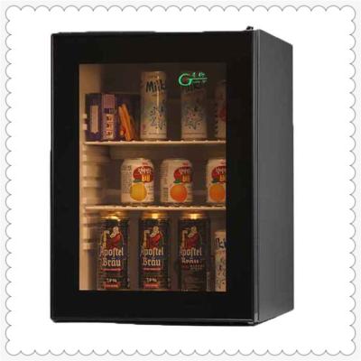 China 60L Absorption Glass Door Fridge Freezer For Hotel Guest Room for sale