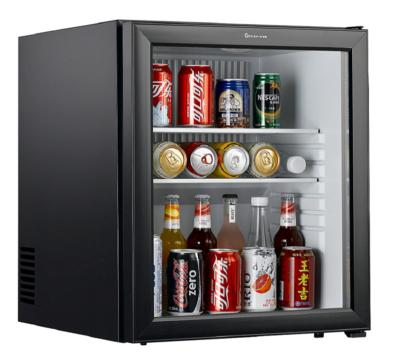 China Absorption 0db Absorption No Frost Glass Door Fridge Minibar For Hotel for sale