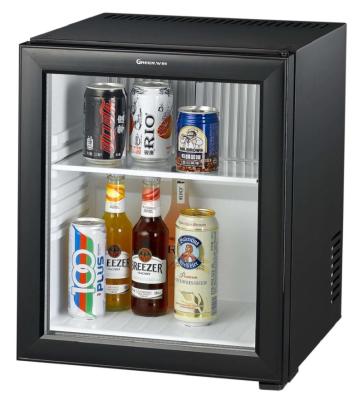 China 30L Single-temperature Hotel Refrigerator Mini Bar Refrigerator Glass Door Mini Bar for sale