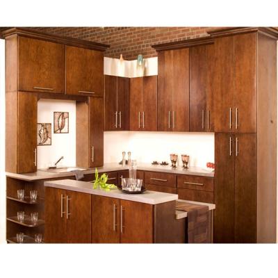 China Eco-friendly New model plywood cupboard China wood kitchen cabinet for Canada kitchen for sale