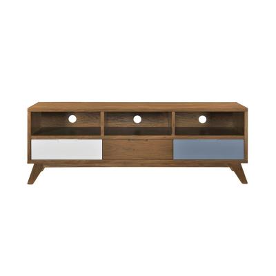 China Eco - Friendly Classic Wood Living Room Furniture Stain Walnut Wood Tv Cabinet Unit for sale