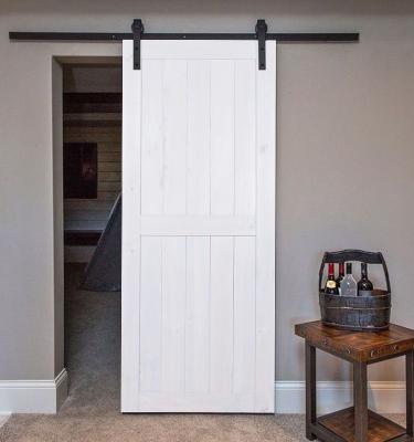 China Waterproof classic barn doors match with USA standard lock for hotel bedroom /sliding door system with flat area for sale