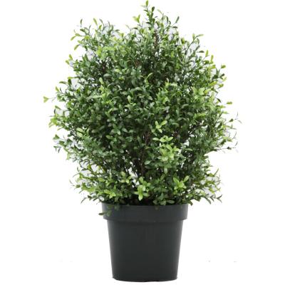 China PE 9217-25V0 30 Inches Topiary Christmas Tree Artificial Shrubs With Plastic Urn Pot for sale