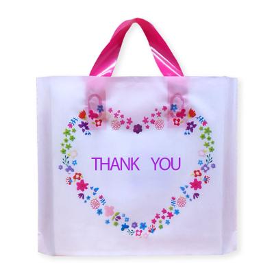 China BIODEGRADABLE Custom Printed LDPE Handle Garment HDPE Die Cut Plastic Promotional Shopping Bag for sale