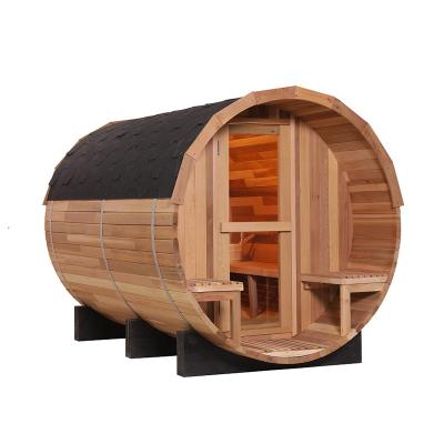 China Portable Cheap Outdoor Computer Control Panel Saunas Dry Barrel Sauna Steam Bath for sale