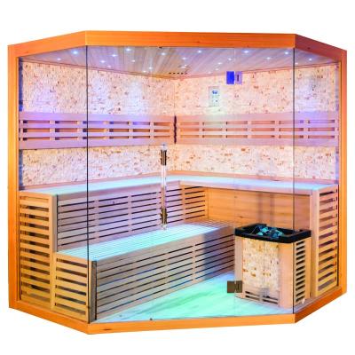 China Computer Control Panel Luxury Dry Steam Sauna And Steaming Room Combo Traditional Sauna Room for sale