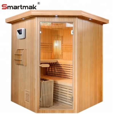 China Computer Control Panel High Quality Western Sauna Wooden Far Infrared Saunas Traditional Sauna Room for sale