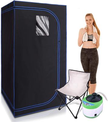 China Computer control panel portable steam sauna bag, a black sauna tent home use steam sauna for sale