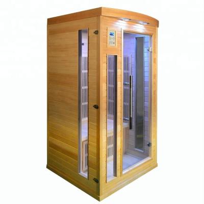 China With Cross Windows 2 Person Mini Far Infrared Sauna Room for sale