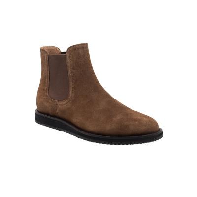 China High Quality Welt Leather Combination Unique Design New Slip On Elastic Custom Mens Suede Leather Ankle Boots For Men for sale