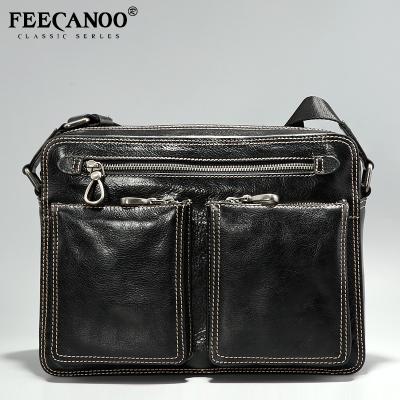 China Other wholesale new genuine leather men's bags, men's single shoulder cross - body bags, luxury business light cowhide messenger bags, for sale