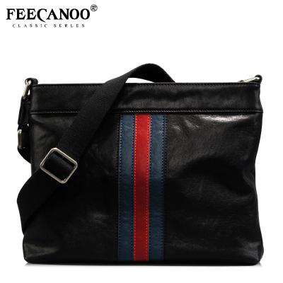 China Other new genuine leather men's chest bag trend fashion cowhide one shoulder cross - body bag men's casual bag OEM/MOQ for sale