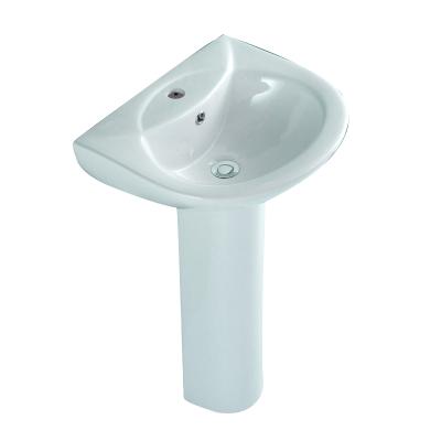 China WDSI Durable Hotel Popular Standard Floor Standing Pedestal Bathroom Sink Countertop Hand Wash Pedestal Sink Bathroom Pedestal Sink for sale