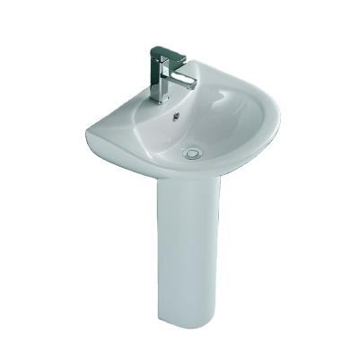 China Cheapest WDSI Bathroom Basin Sink Pedestal Sink Single Hole Floor Modern Ceramic Bathroom Sink for sale