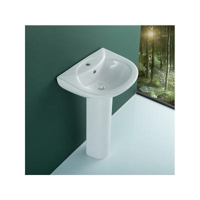 China WDSI Bathroom Laundry Hand Sink Modern Durable Ceramic Wash Pedestal High Quality Ceramic Sink for sale