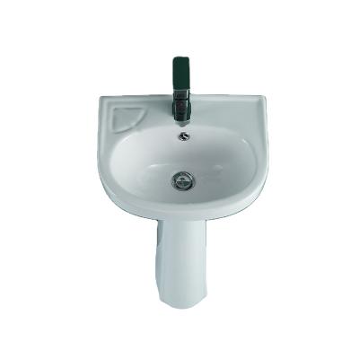 China WDSI Modern Cheapest Sanitary Ware Bathroom Hand Sink with White Pedestal Ceramic Sink Bathroom Basin Hand Sink for sale