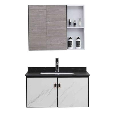 China Durable Modern Wall Mounted Aluminum Bathroom Vanity Cabinet With Small Wall Mounted Mirror Bathroom Cabinet for sale