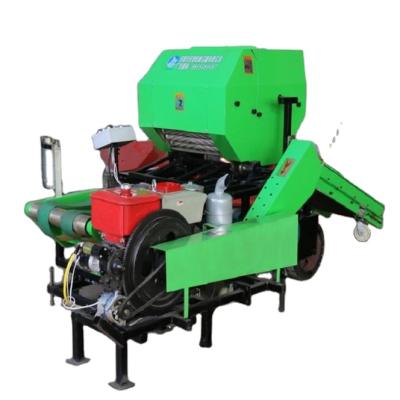 China Mini Wheat Hay Roll Small Round Baler Machinery Tractor Mounted PTO Driven Round Baler for sale