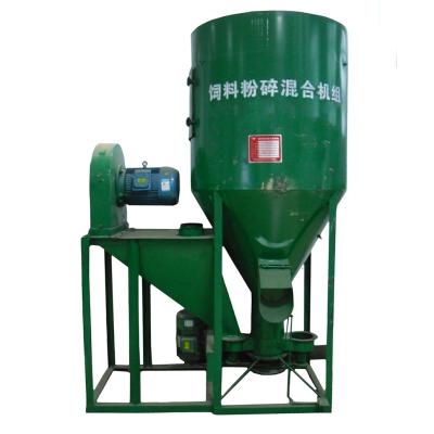 China Small Low Cost High Efficiency Poultry Heater Cylinder Vertical Mixer Grinding Mixing Machine For Animal Feed for sale