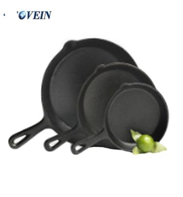 China Sustainable 8in 10in 12in cookware 15inch Cast Iron Pan Set Cast Iron Skillet for sale