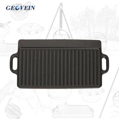 China Sustainable Non-Stick Cast Iron Grill Pan /baking Pan /baking Griddle /portable Gas Griddle for sale