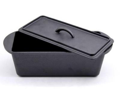 China Sustainable Cast Iron Roasting Casserole With A Square Frying Pan Lid Kitchen Pot And Pan Sets for sale