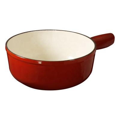 China Sustainable High Quality Enameled Chocolate Cheese Fondue Melt Fondue Set for sale