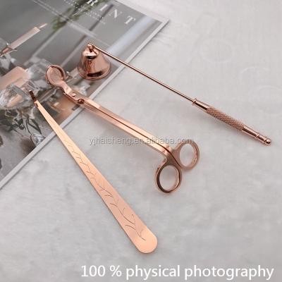 China Hot Sale Stainless Steel Rose Gold Candle Wick Trimmer Set Stainless Steel Candle Wick Trimmer for sale