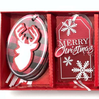 China 2022 New Designs Snowman 3D Foil Glitter Anti-counterfeit Handmade Christmas Gift Tags Hanging Tags for sale