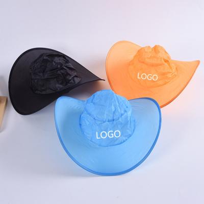 China Beach Sun Hat Customized 190T Polyester Foldable Hat Automotive Promotional Folding Auto Folding Hat for sale