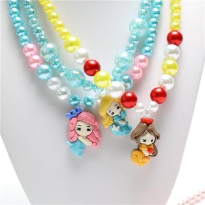 China Cute Kids Christmas Gift Jewelry Chain Beads Necklace Designs for sale