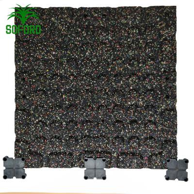 China Environmentally Friendly 50x50cmx20mm thick rubber floor tile mat carpet for gym equipment for sale