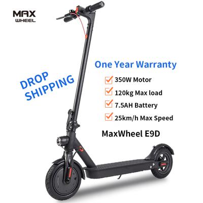 China 2022 Unisex Electric Scooter 350w E9D Foldable Suspension Electric Bike Disc Brake High Speed ​​Scooter For Adults for sale