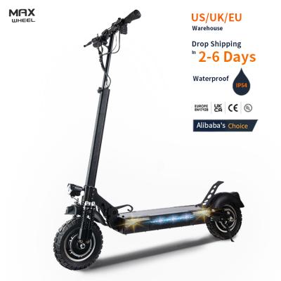 China EU warehouse 48V 1200W unisex electric scooter e-scooter 10 inch mini fold electric e-scooter 45km/h scooterHot sale products for sale