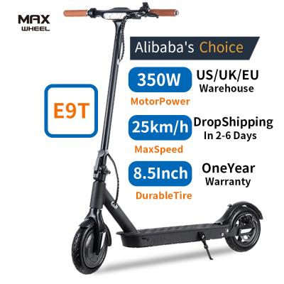 China Newest Design Unisex Adult E9T 2 Wheels Electric Scooter High Quality 350w Electric Suspension Foldable Adult Scooter for sale