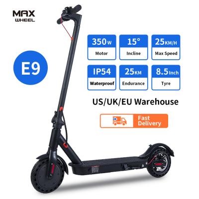 China Unisex E9 Pneumatic/Foldable Mobility Scooters 350w Light E Electric Scooters Fast Speed ​​Motor Solid Tires For Adults for sale