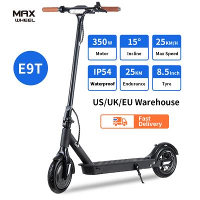 China Foldable Mobility Scooters 350w Electric Light E Scooters Fast Speed ​​Motor Unisex E9T Pneumatic/Solid Tire For Adults for sale