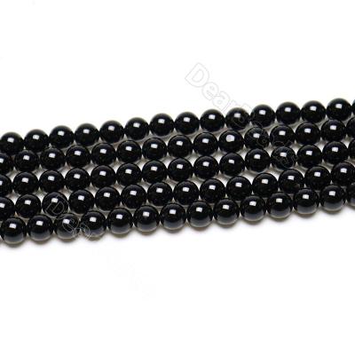 China For DIY Jewelry Making 4/6/8/10/12mm Round High Quality Cheap Wholesale Black Agate Beads Black Onyx Beads For Jewelry Making for sale