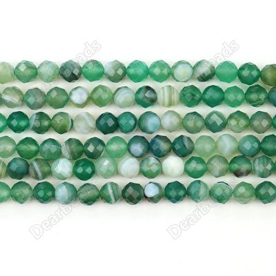 China 8MM Fashionable Green Agate Round Faceted Clustered Beads, Violet Color Agate Loose Gemstone Cheap Wholesale Crystal Bead For Bracelets Making for sale