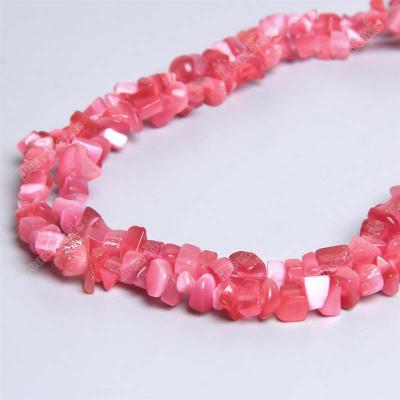 China Fashionable Synthetic Chip Pink Cats Eye Stone Crystal Beads For DIY Jewelry Making 5mm 8mm for sale