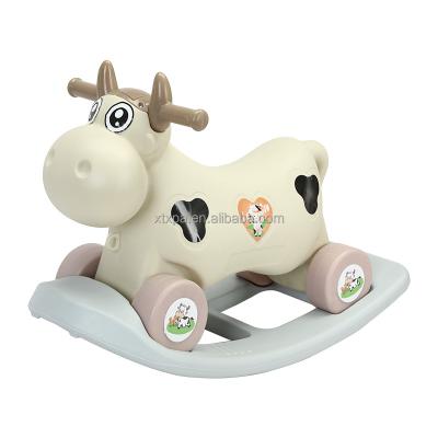 China PP Kindergarten Baby Rocking Horse Home Children Toy Riding Horse With Wheels Caballo Mecedora Navidad for sale