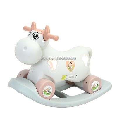 China PP Kindergarten Baby Rocking Horse Home Children Toy Riding Horse With Wheels Caballo Mecedora Navidad for sale