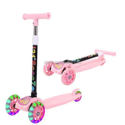 China High Carbon Steel Handlebar Kids Scooter 3 Wheel Scooter With Snap Wheels Kick For 2-8 Year Old Kids Adjustable Height Foldable Kids Scooter for sale