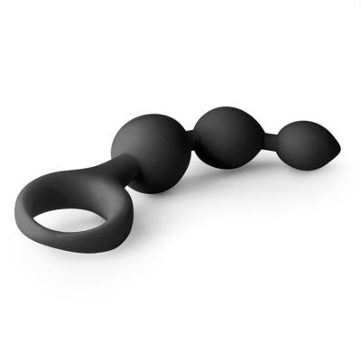 China 3 Different Sizes Beads With Pull Ring Butt Plug Silicone Sex Safe Anal Toys For Women Anal Pleasure Toy For Women Orgasm Male Man Masturbating Adult Sex Toys for sale