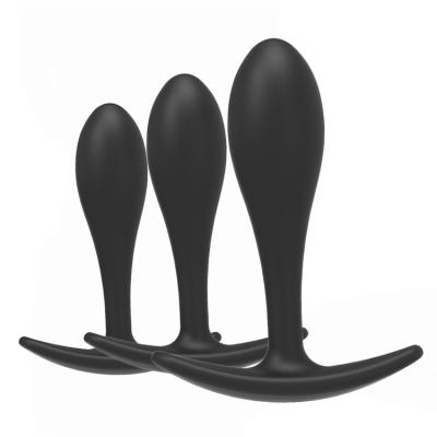 China 3 Different Size Medical Silicone Butt Plug Set Comfortable Anal Trainer Kits For Beginners Prostate Anal Toys For Men Natural Anal Plug Sex Toys for sale