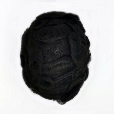 China Best Straight Natural French Lace With PU Around Hairpiece High Quality For Menn for sale