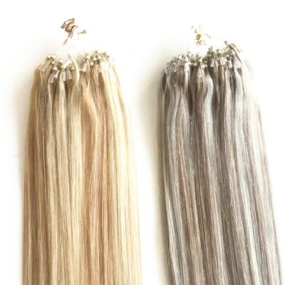 China Best Quality Double Straight Remy Hair Loop/Unprocessed 100% Human Micro Bead Pulled/Ring Full Cuticle Hair Extensions Copper for sale